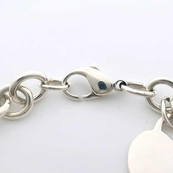 TIFFANY Authentic Silver Heart Charm Bracelet - Picture 5 of 7